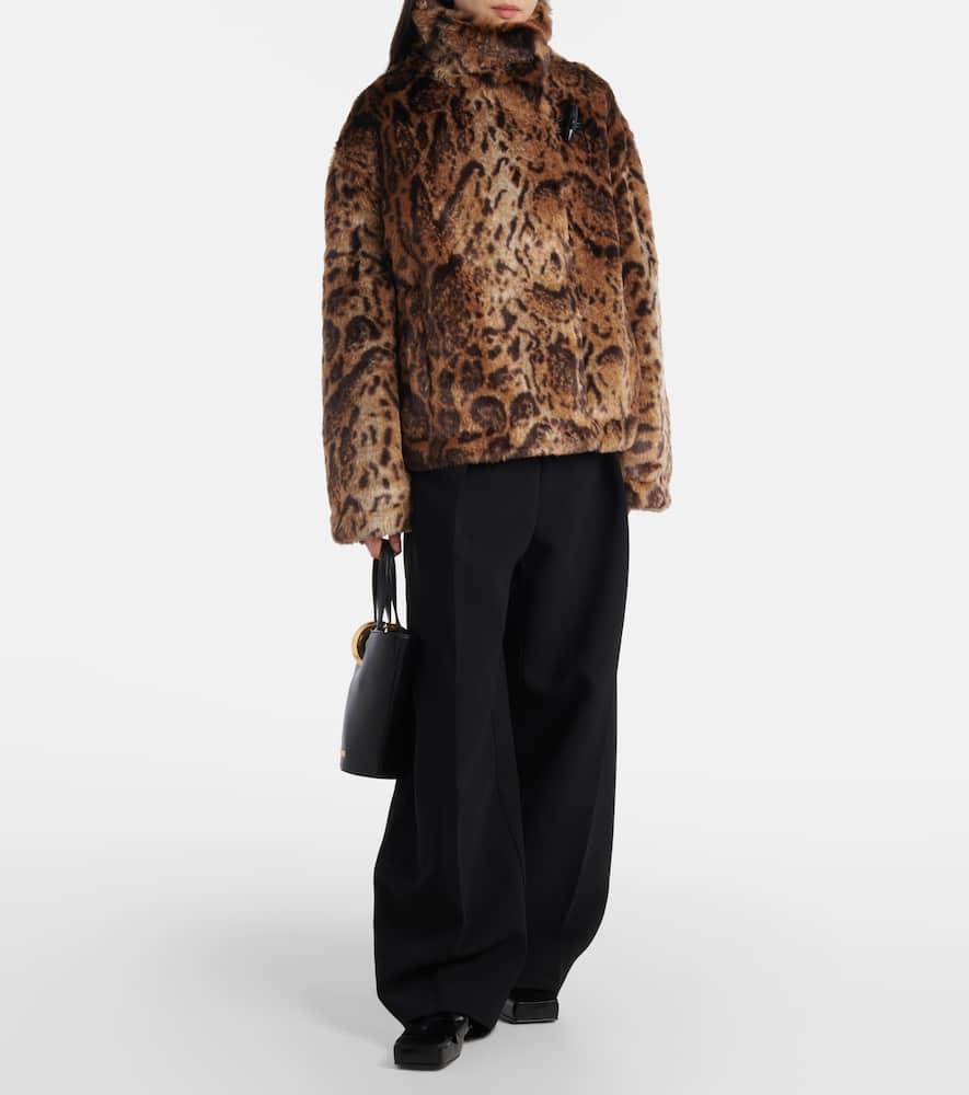 Jacquemus Fernando leopard-print faux fur jacket