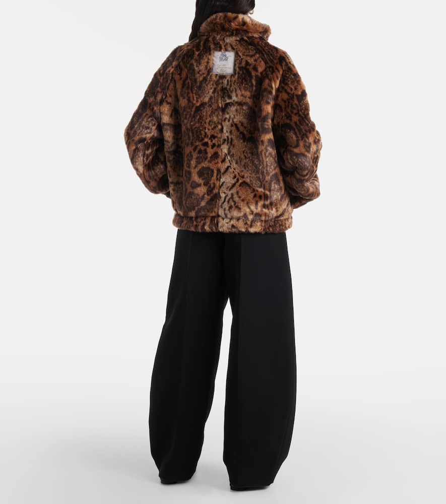 Jacquemus Fernando leopard-print faux fur jacket