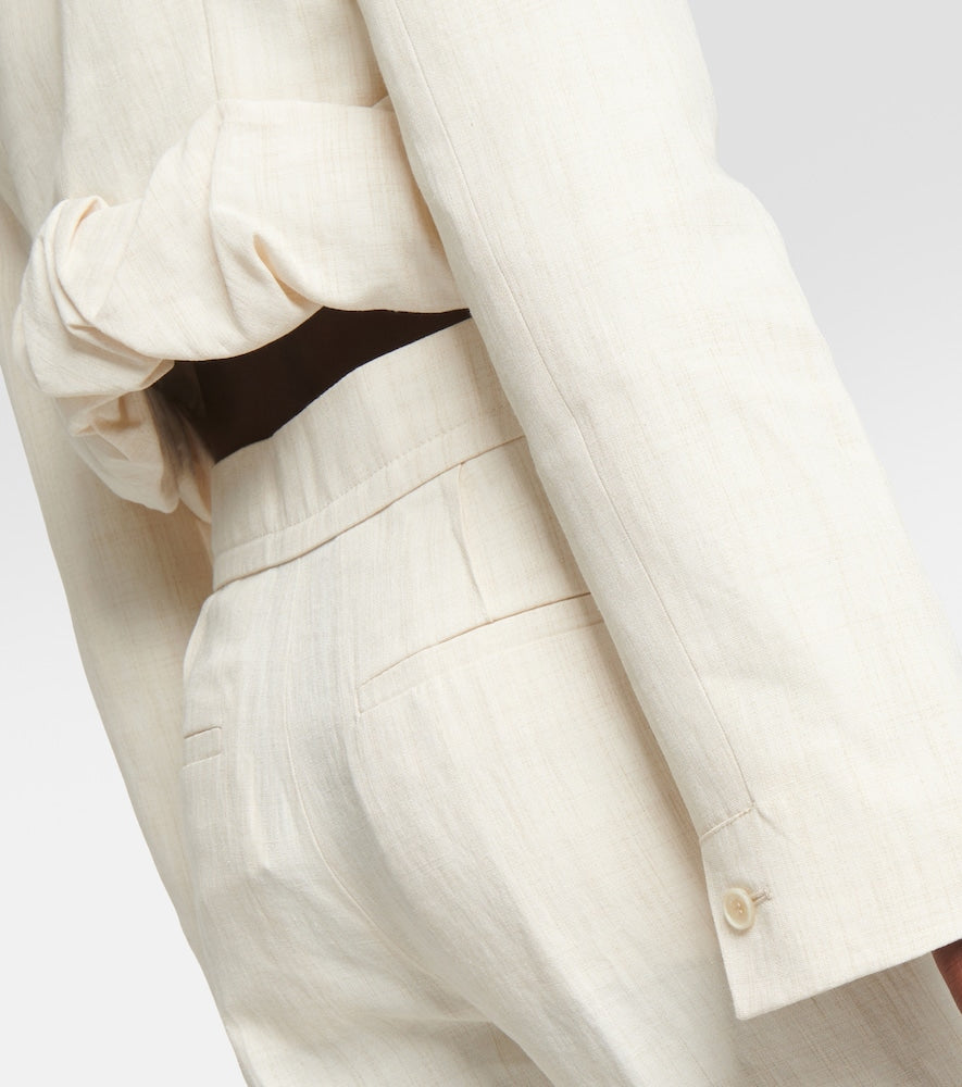 Jacquemus La Croissant linen-blend jacket