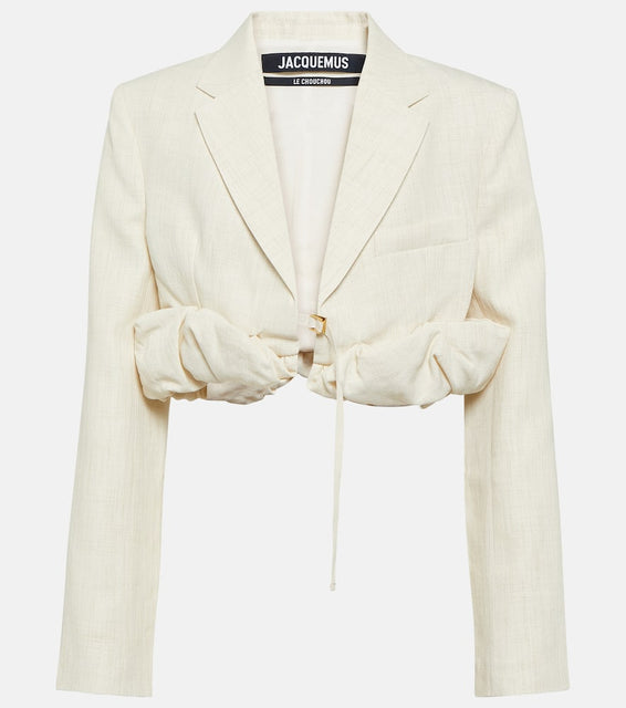 Jacquemus La Croissant linen-blend jacket
