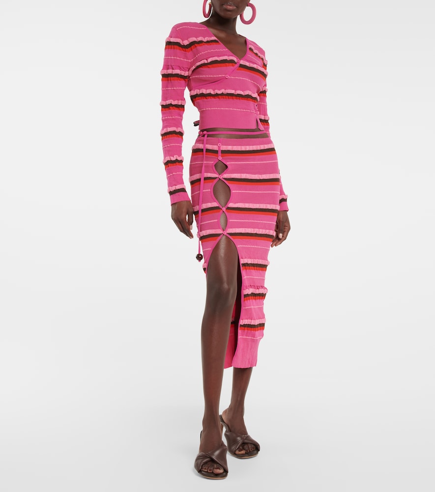 Jacquemus La Jupe Maille Concha midi skirt