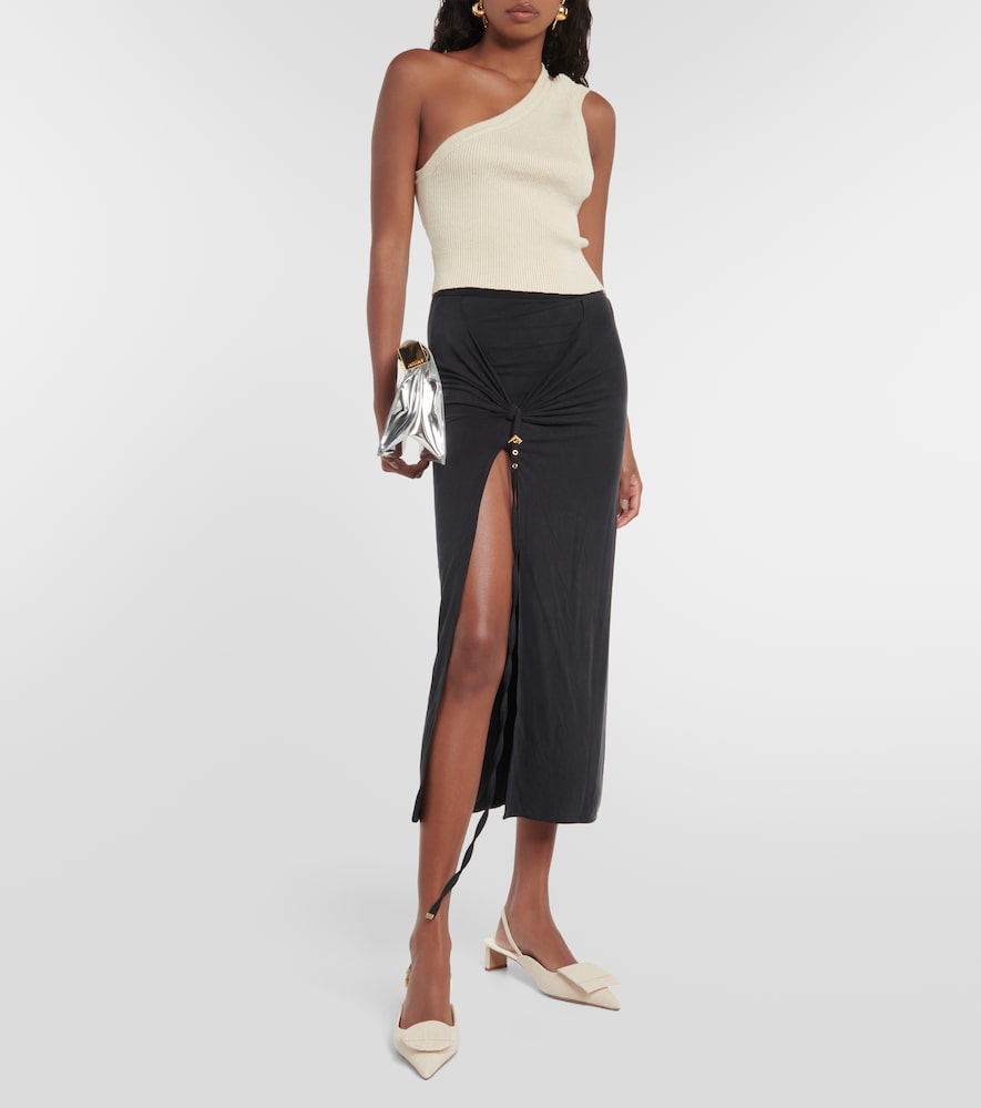 Jacquemus La Jupe Pareo Croissant midi skirt