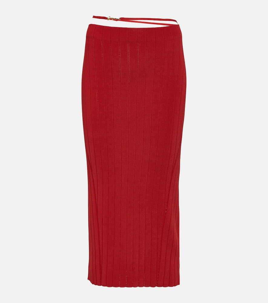 Jacquemus La Jupe Pralu knitted midi skirt - Jacquemus La Jupe Pralu 针织中长裙