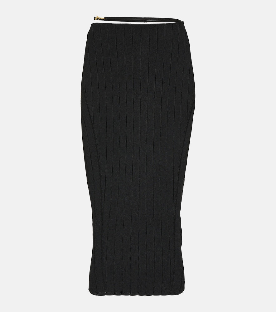 Jacquemus La Jupe Pralu ribbed-knit midi skirt - Jacquemus La Jupe Pralu 罗纹针织中长裙