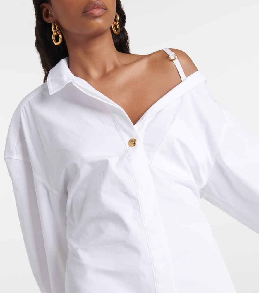 Jacquemus La Mini Robe Chemise cotton shirt dress