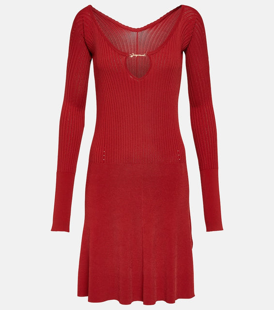 Jacquemus La Mini Robe Pralu off-shoulder minidress