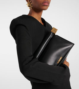 Jacquemus La Pochette Rond Carr√É¬© leather clutch
