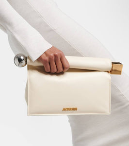 Jacquemus La Pochette Rond Carr√É¬© leather clutch