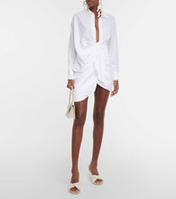 Jacquemus La Robe Bahia deep V-neck minidress