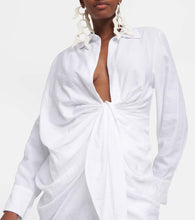 Jacquemus La Robe Bahia deep V-neck minidress