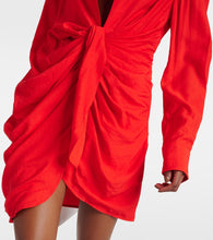Jacquemus La Robe Bahia draped shirt dress