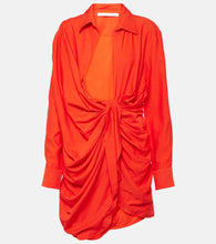 Jacquemus La Robe Bahia draped shirt dress. Jacquemus La Robe Bahia 垂褶衬衫裙