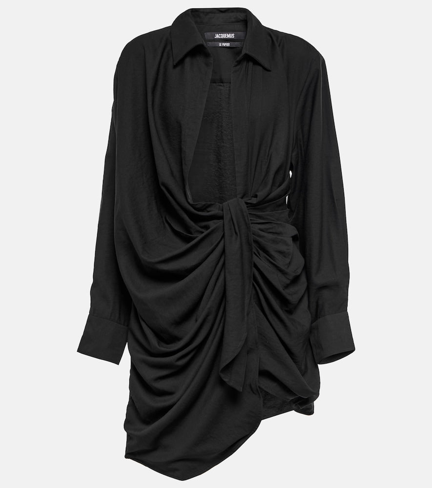 Jacquemus La Robe Bahia gathered minidress. Jacquemus La Robe Bahia 褶皱迷你连衣裙