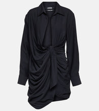 Jacquemus La Robe Bahia plunge-neck minidress. Jacquemus La Robe Bahia 深V领迷你连衣裙