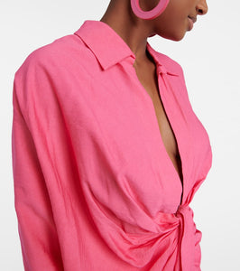 Jacquemus La Robe Bahia tie-detail minidress