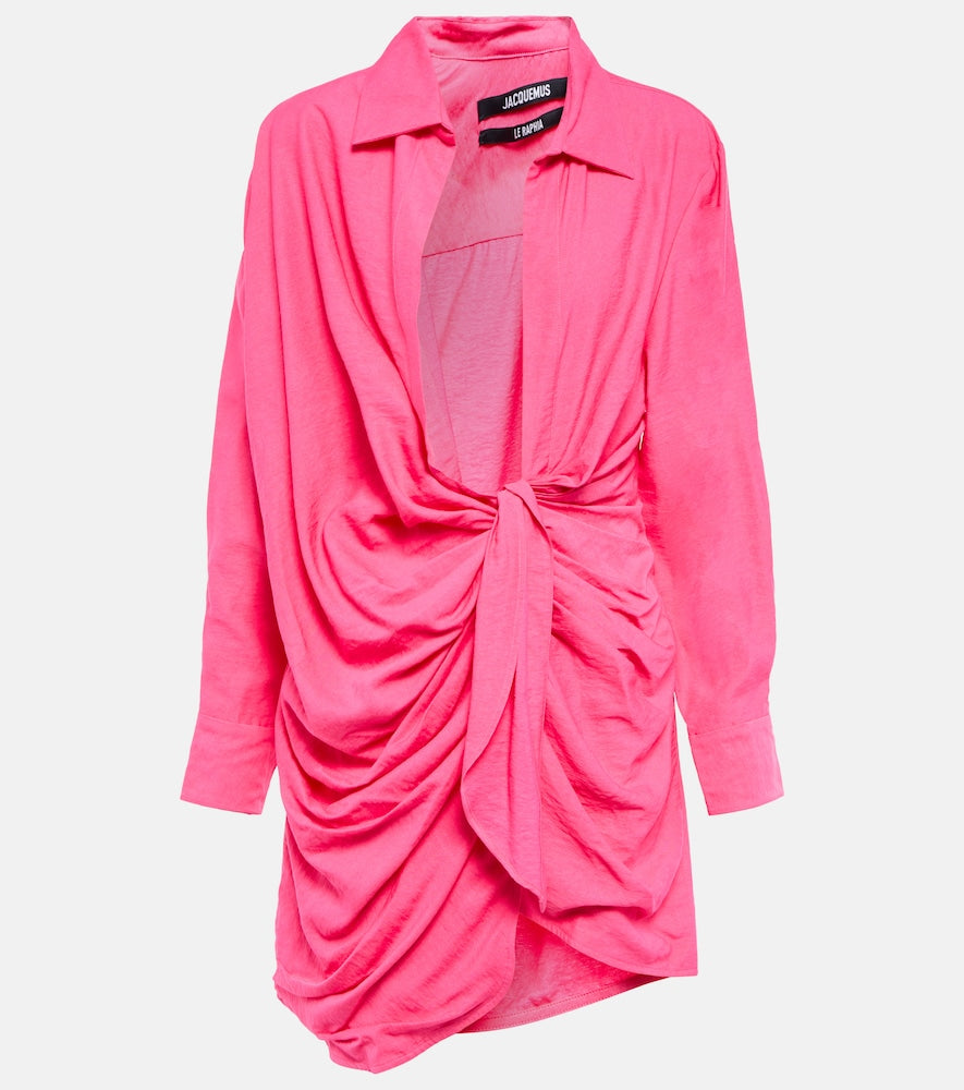 Jacquemus La Robe Bahia tie-detail minidress. Jacquemus La Robe Bahia 系带细节迷你连衣裙