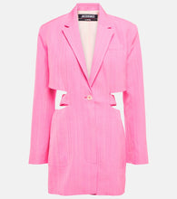 Jacquemus La Robe Bari cutout linen minidress. Jacquemus La Robe Bari 挖剪亚麻迷你连衣裙