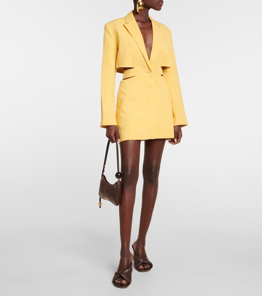 Jacquemus La Robe Bari linen-blend minidress