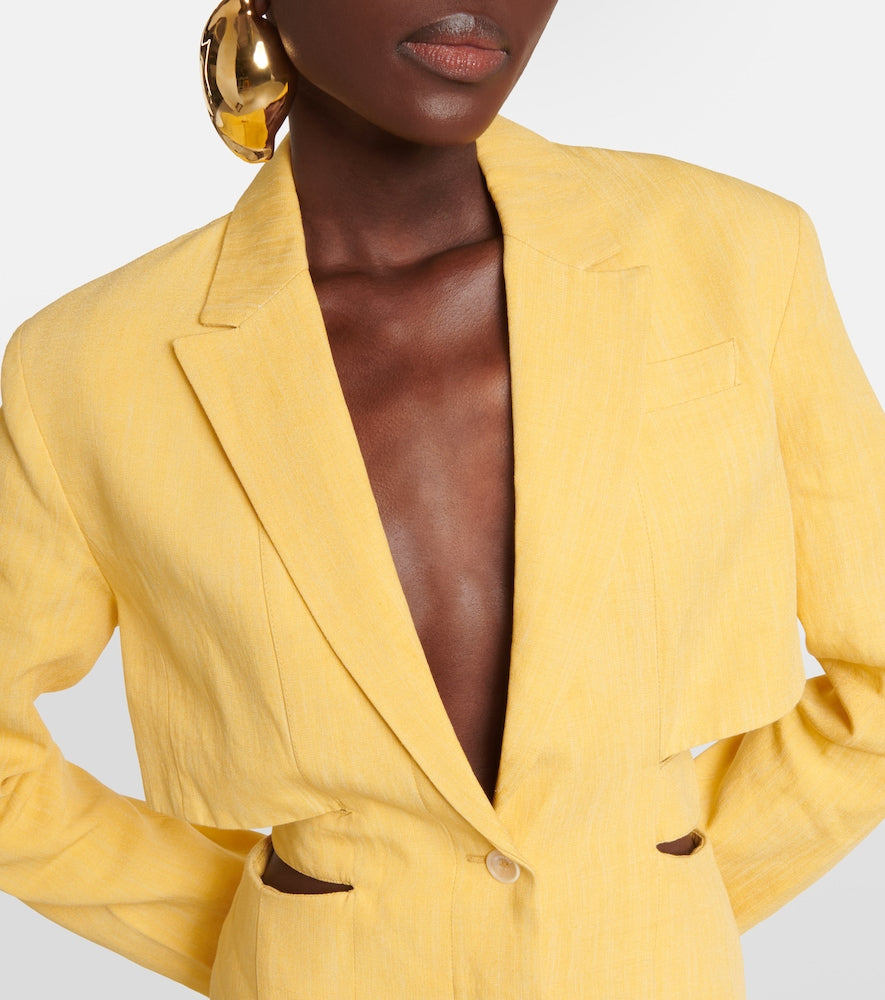 Jacquemus La Robe Bari linen-blend minidress
