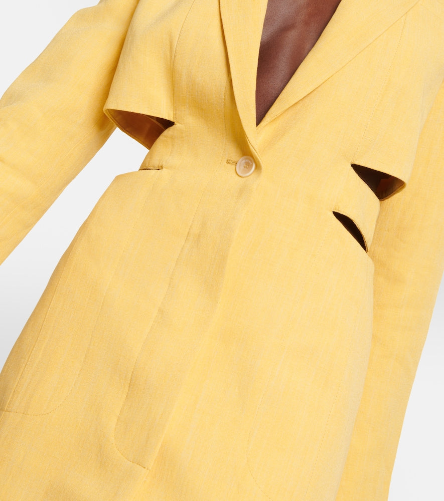 Jacquemus La Robe Bari linen-blend minidress