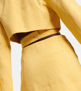 Jacquemus La Robe Bari linen-blend minidress
