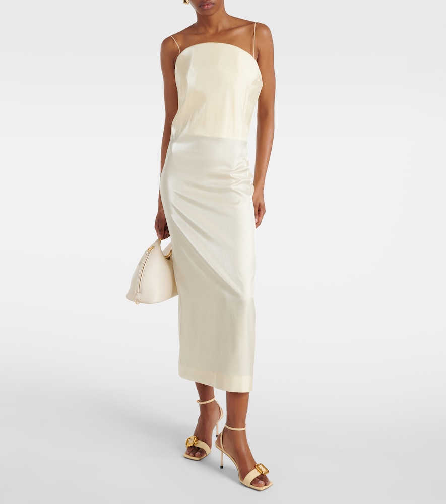 Jacquemus La Robe Carino satin midi dress