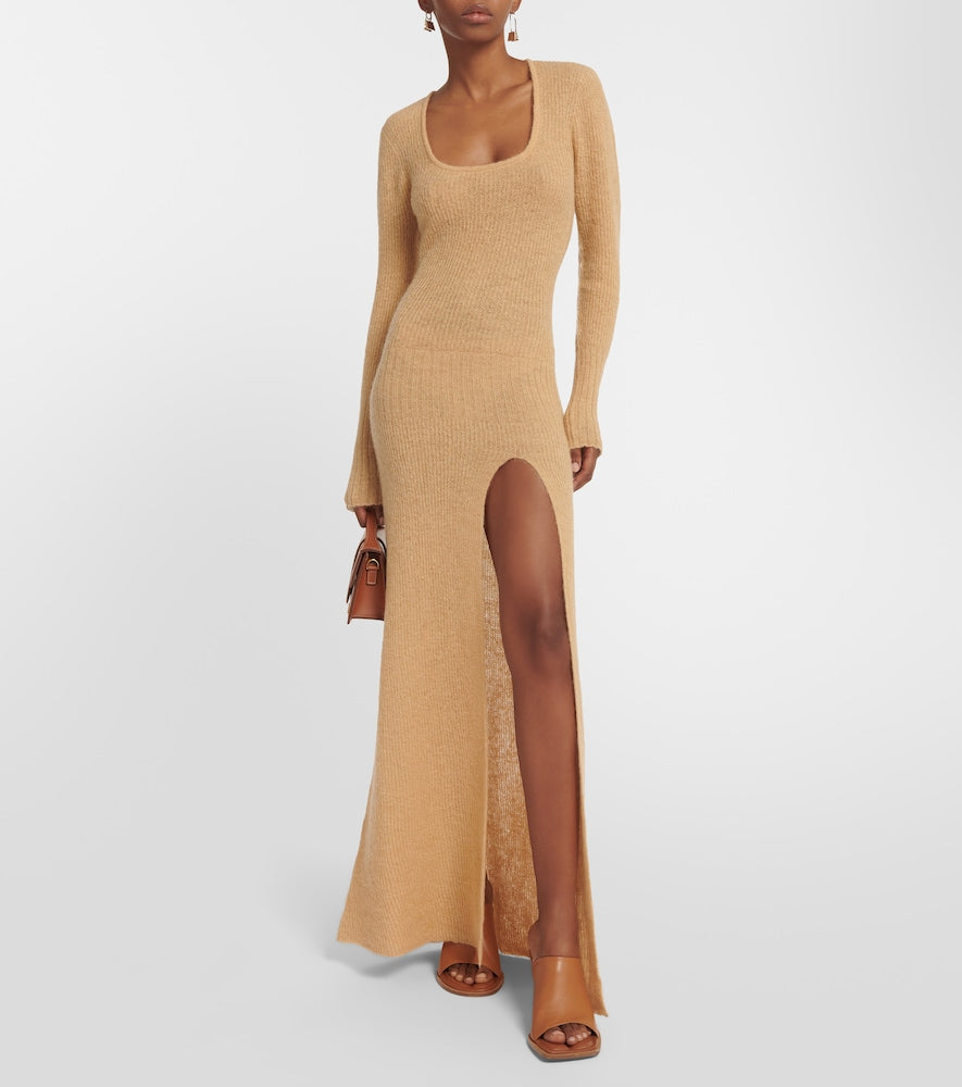 Jacquemus La Robe Dao mohair-blend maxi dress