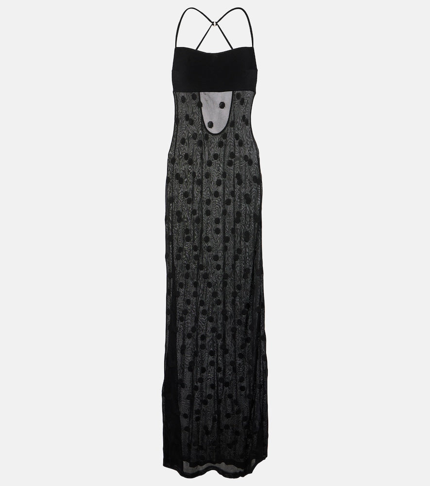 Jacquemus La Robe Maille Puntini polka-dot mesh gown. Jacquemus La Robe Maille Puntini 圆点网布礼服