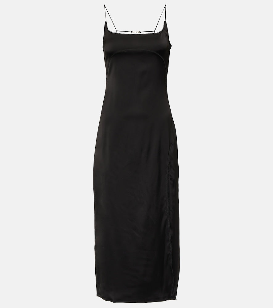Jacquemus La Robe Notte satin midi dress. Jacquemus La Robe Notte 缎面中长连衣裙