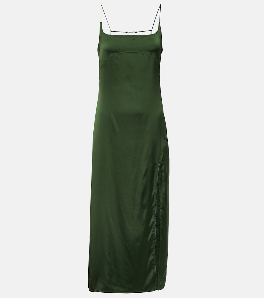 Jacquemus La Robe Notte satin slip dress. Jacquemus La Robe Notte 缎面吊带裙