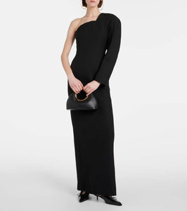 Jacquemus La Robe Pablo one-shoulder crêpe gown