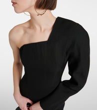 Jacquemus La Robe Pablo one-shoulder crêpe gown