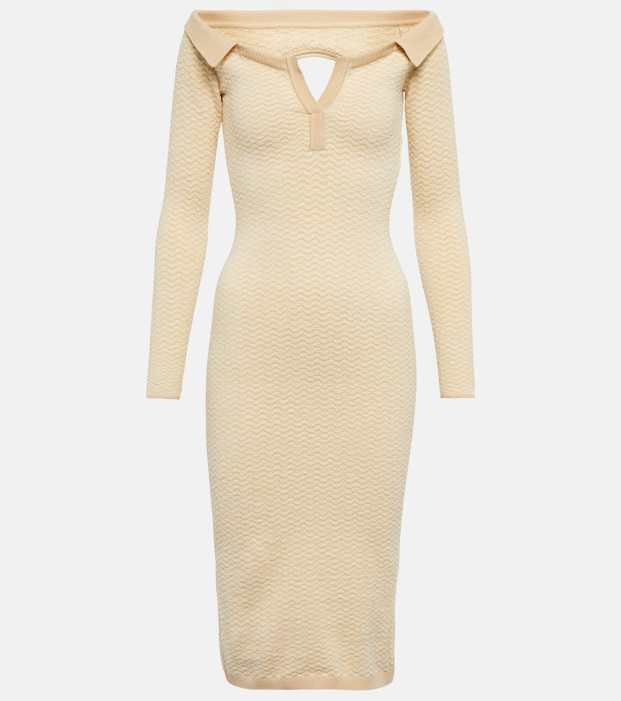 Jacquemus La Robe Pampero cotton-blend midi dress. Jacquemus La Robe Pampero 棉混纺中长连衣裙