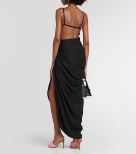 Jacquemus La Robe Saudade draped maxi dress