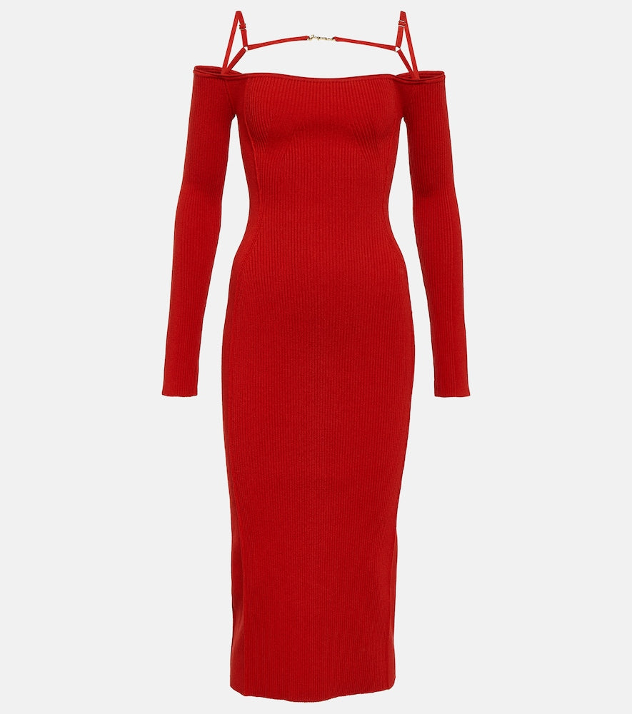 Jacquemus La Robe Sierra midi dress. Jacquemus La Robe Sierra 中长连衣裙