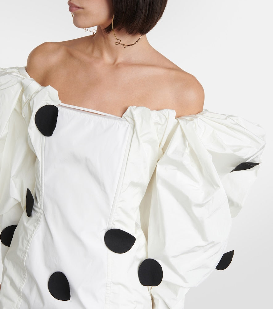 Jacquemus La Robe Taffetas polka-dot minidress