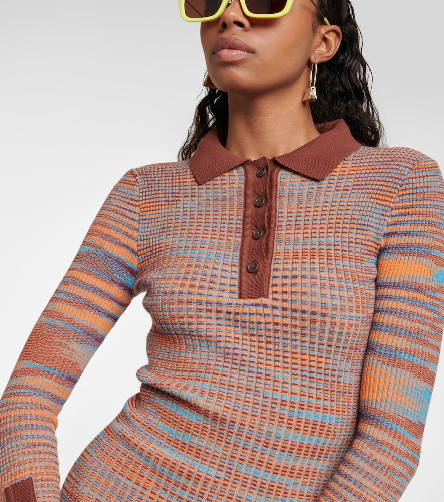 Jacquemus La Robe Zucca cotton-blend midi dress