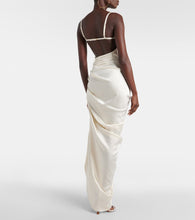 Jacquemus La Saudade Brod√É¬©e satin slip dress