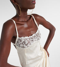 Jacquemus La Saudade Brod√É¬©e satin slip dress