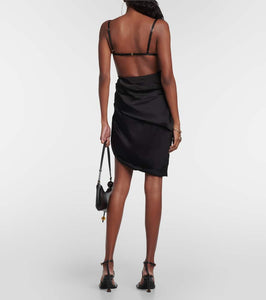 Jacquemus La Saudade brod√É¬©e satin minidress