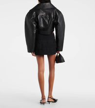 Jacquemus La Veste Obra cropped leather jacket