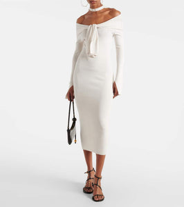 Jacquemus La robe Doble wool-blend midi dress