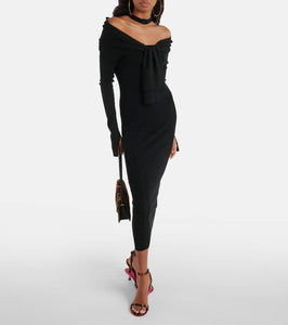 Jacquemus La robe Doble wool-blend midi dress