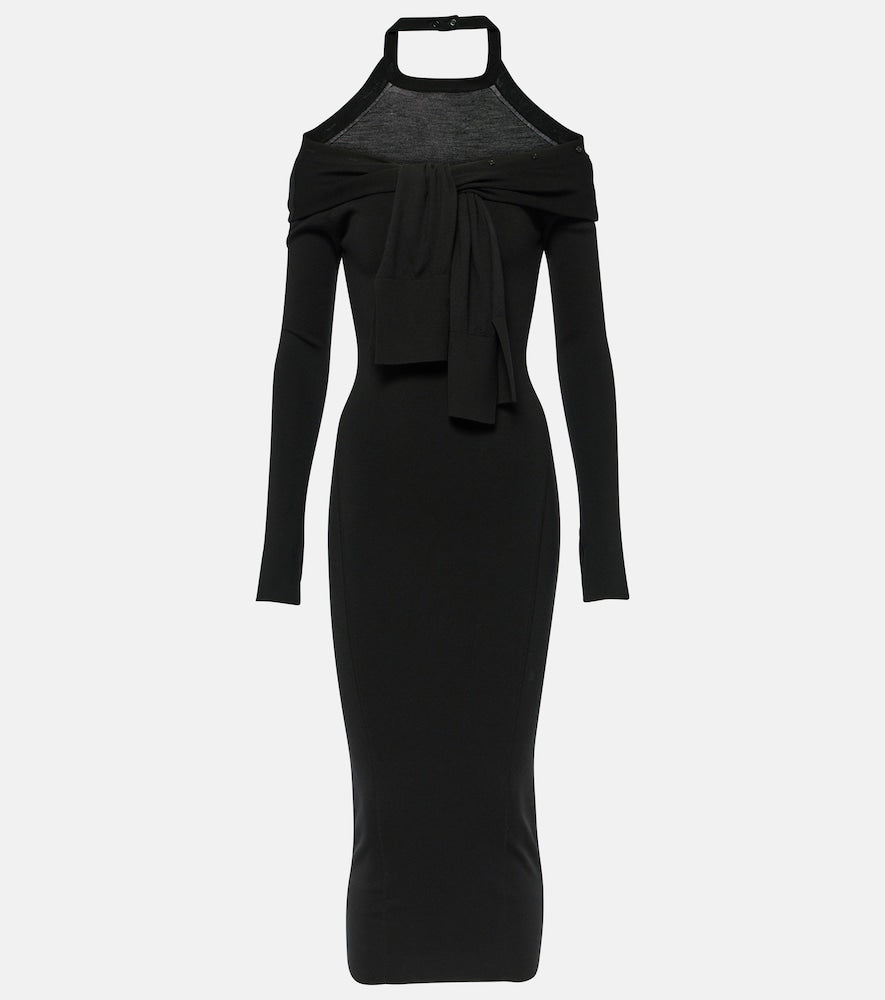 Jacquemus La robe Doble wool-blend midi dress. Jacquemus La robe Doble 羊毛混纺中长连衣裙