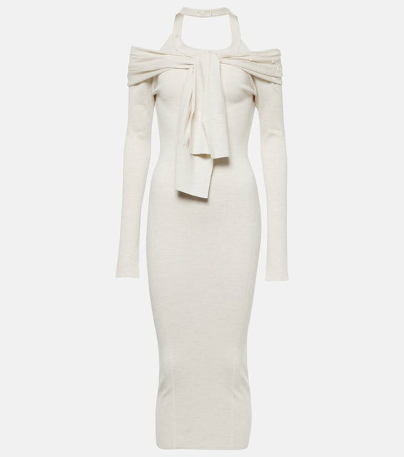 Jacquemus La robe Doble wool-blend midi dress