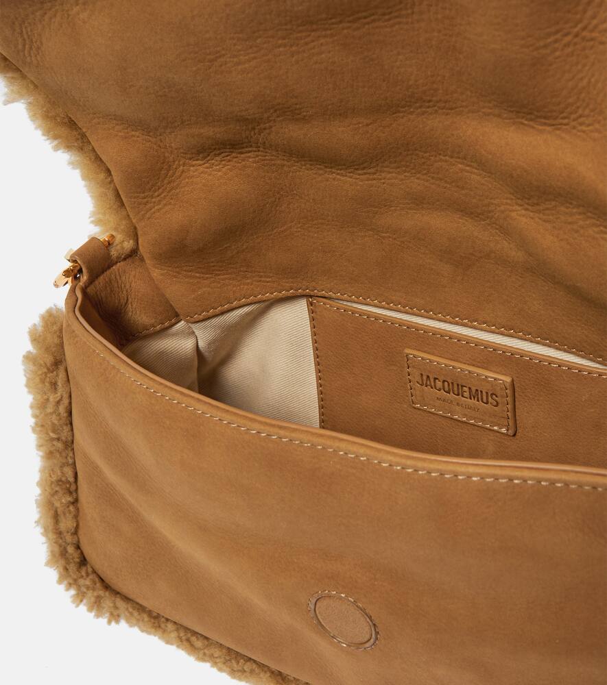 Jacquemus Le Bambimou Doux shearling-trimmed leather shoulder bag
