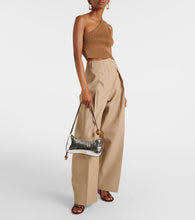 Jacquemus Le Bisou Perle metallic leather shoulder bag