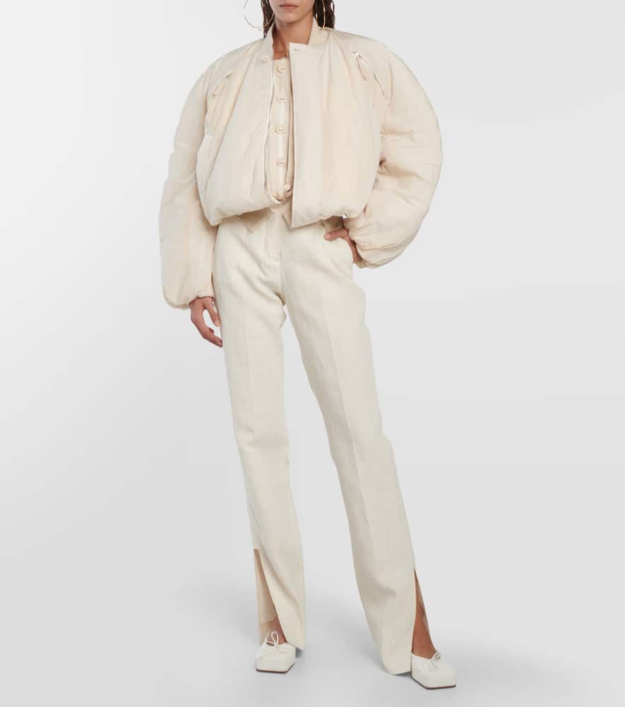 Jacquemus Le Bomber Bahia cropped bomber jacket