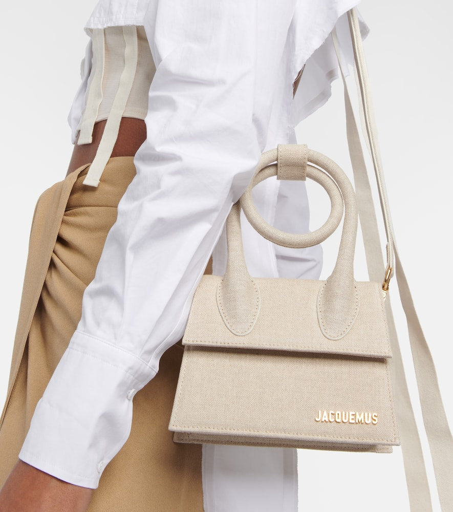 Jacquemus Le Chiquito Noeud cotton canvas shoulder bag