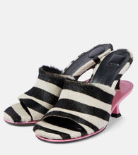 Jacquemus Les Doubles Mules zebra-print calf hair mules